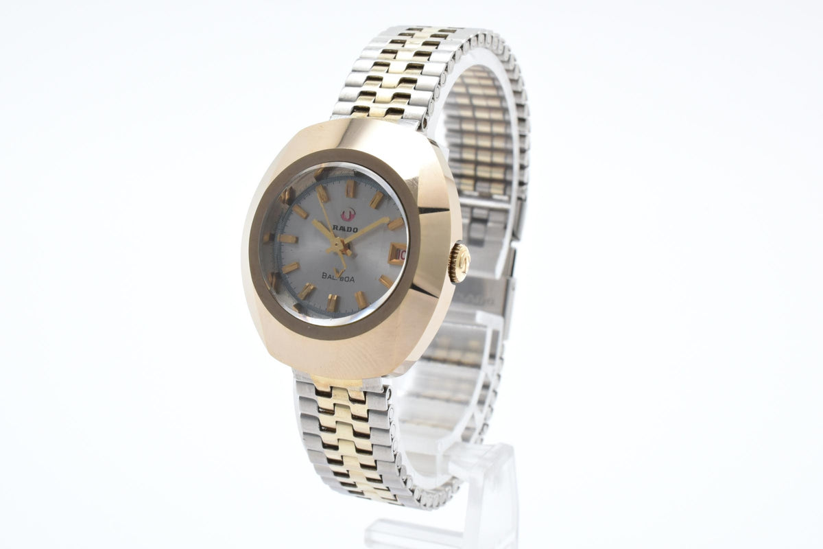 RADO ラドー Balboa バルボア 862638 レディース 自動巻き 腕時計 シルバー文字盤 デイト ゴールド シルバー ツートーン ステンレス 26mm 1970年代 ヴィンテージ