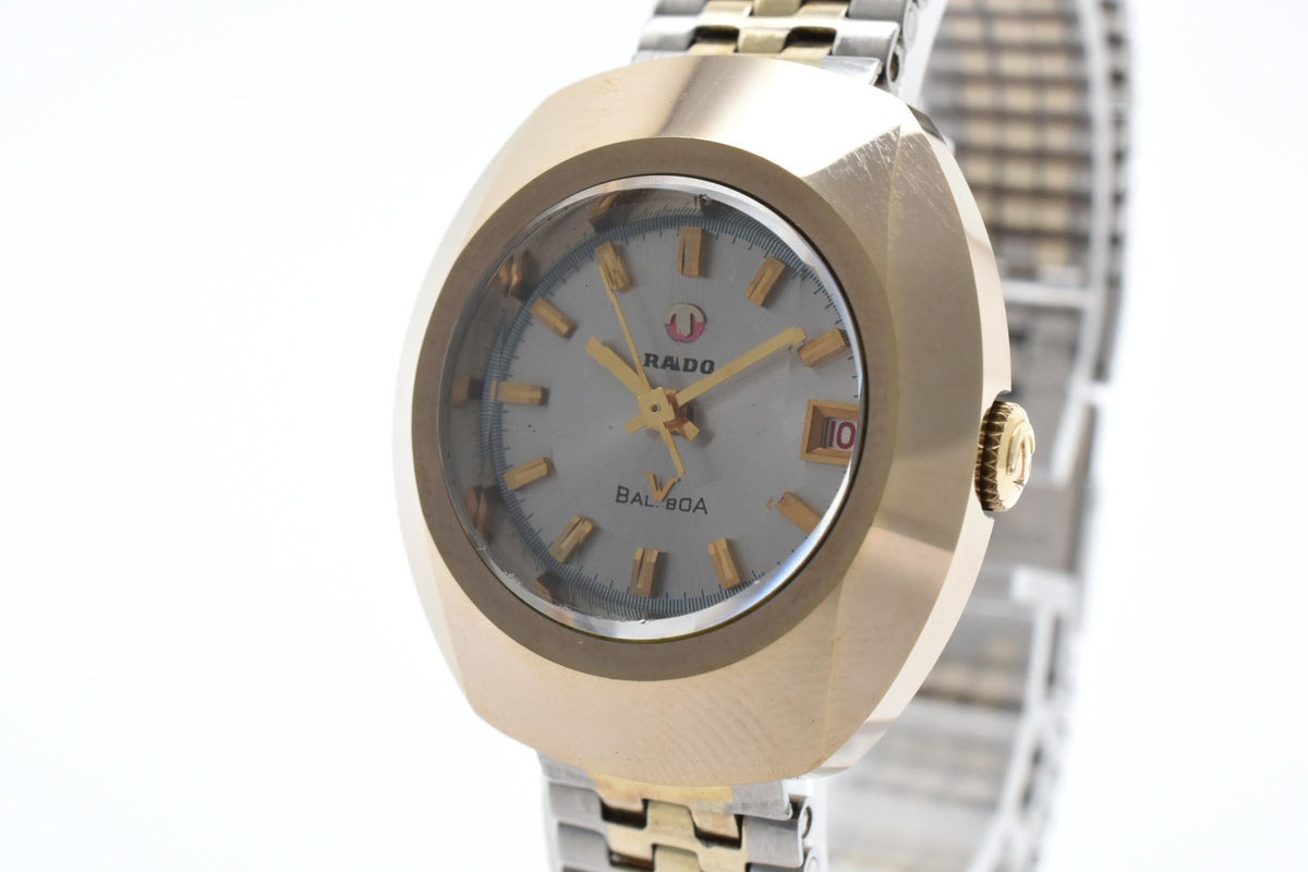 RADO ラドー Balboa バルボア 862638 レディース 自動巻き 腕時計 シルバー文字盤 デイト ゴールド シルバー ツートーン ステンレス 26mm 1970年代 ヴィンテージ