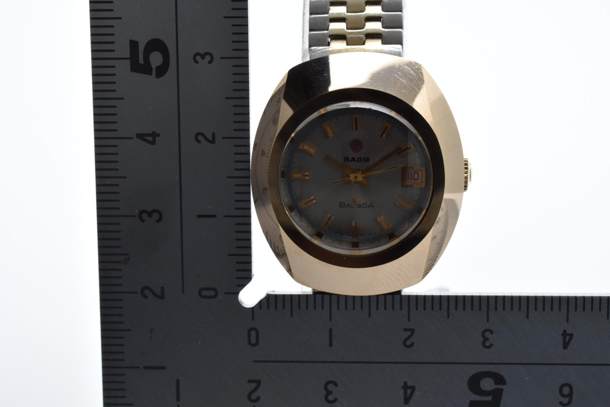 RADO ラドー Balboa バルボア 862638 レディース 自動巻き 腕時計 シルバー文字盤 デイト ゴールド シルバー ツートーン ステンレス 26mm 1970年代 ヴィンテージ