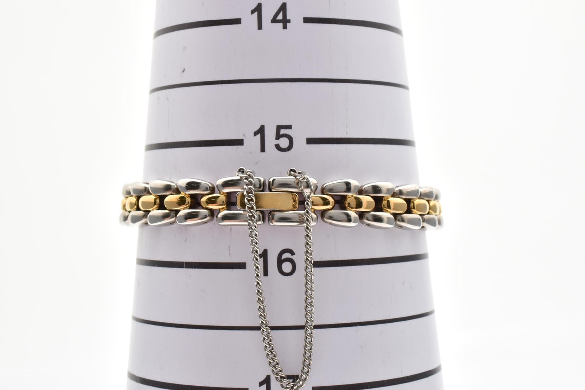 CITIZEN シチズン 5431-H04091 レディース クォーツ 腕時計 ホワイト文字盤 ローマ数字 ゴールド シルバー ツートーン ステンレス ブレスレット 16.7mm 1990年代 ヴィンテージ