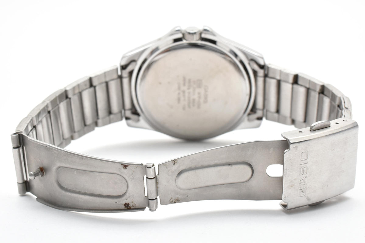 CASIO カシオ Standard スタンダード MTP-1244 メンズ クォーツ 腕時計 ブラック文字盤 デイト ステンレス ブレスレット 39.7mm 2010年代
