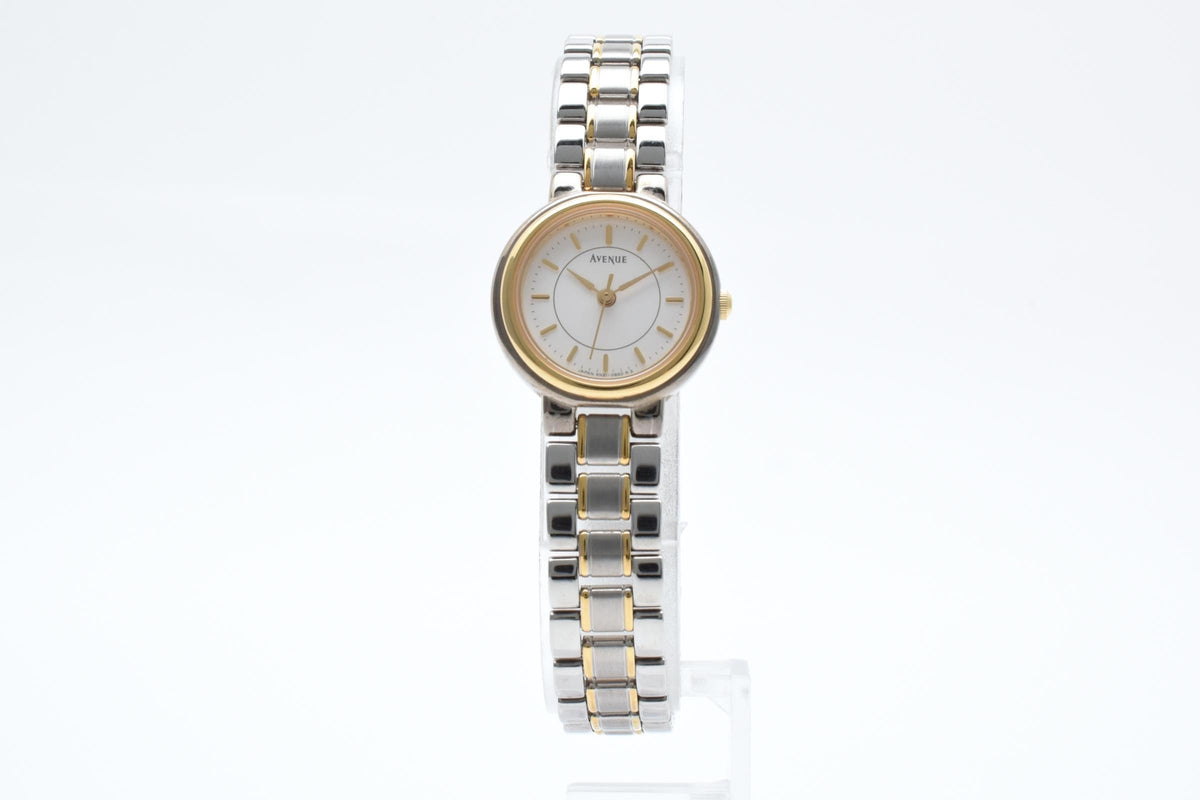 SEIKO セイコー Avenue アベニュー 4N21-0410 レディース クォーツ 腕時計 ホワイト文字盤 ゴールド シルバー ツートーン ステンレス ブレスレット 20.5mm 1990年代