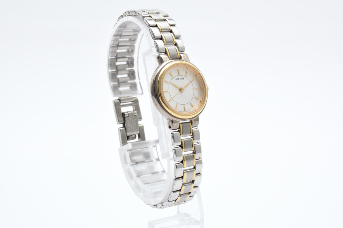 SEIKO セイコー Avenue アベニュー 4N21-0410 レディース クォーツ 腕時計 ホワイト文字盤 ゴールド シルバー ツートーン ステンレス ブレスレット 20.5mm 1990年代