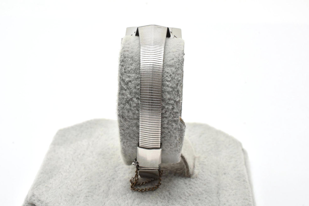 美品 SEIKO セイコー 11-3570 手巻き 21石 ヘキサゴン 六角形 ブルー文字盤 ステンレス メッシュブレス ヴィンテージ 1970年代 レディース 腕時計 稼働品