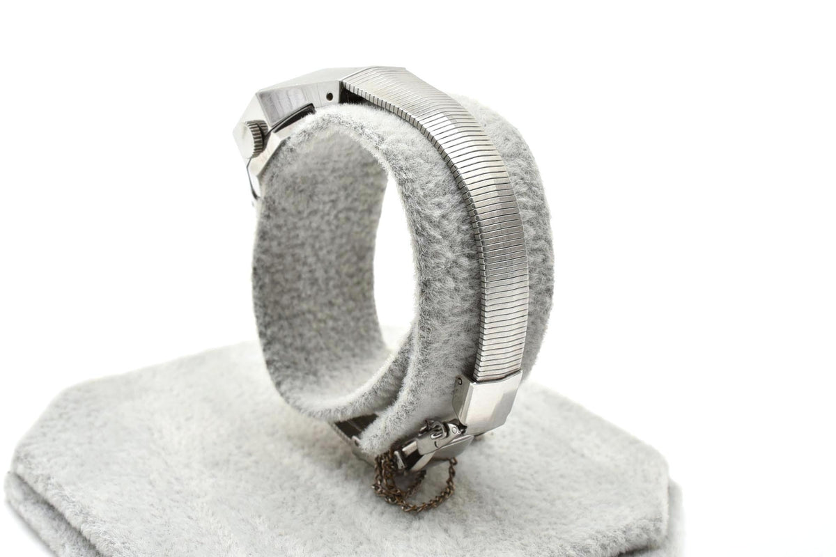 美品 SEIKO セイコー 11-3570 手巻き 21石 ヘキサゴン 六角形 ブルー文字盤 ステンレス メッシュブレス ヴィンテージ 1970年代 レディース 腕時計 稼働品