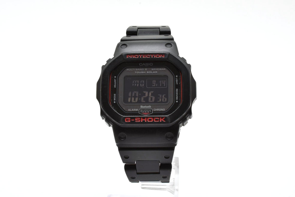 美品 CASIO カシオ G-SHOCK Gショック GW-B5600 Bluetooth タフソーラー 電波 マルチバンド6 コンポジットバンド ブラック レッド スクエア メンズ 腕時計 稼働品