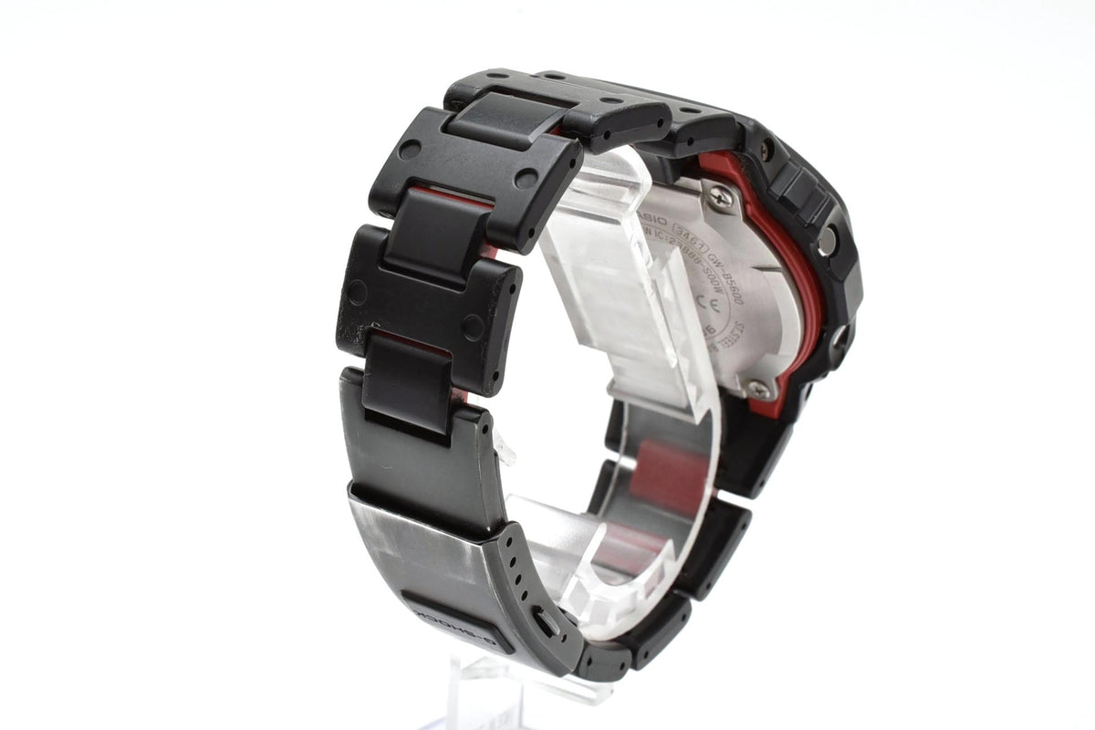 美品 CASIO カシオ G-SHOCK Gショック GW-B5600 Bluetooth タフソーラー 電波 マルチバンド6 コンポジットバンド ブラック レッド スクエア メンズ 腕時計 稼働品