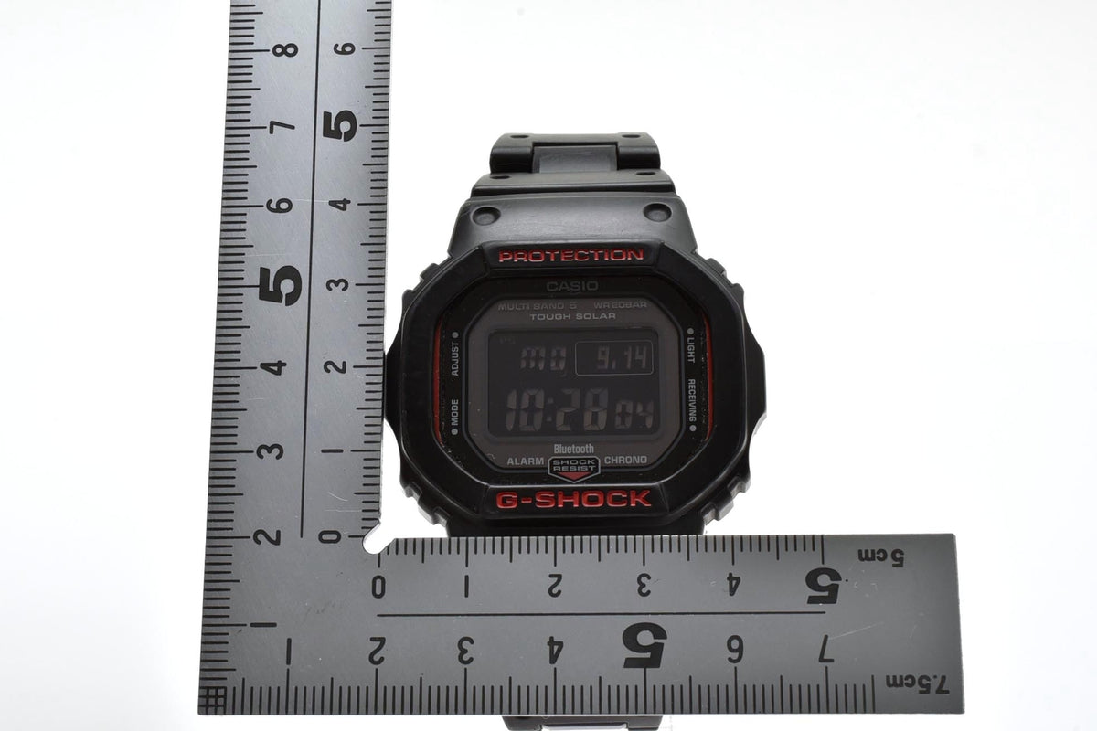 美品 CASIO カシオ G-SHOCK Gショック GW-B5600 Bluetooth タフソーラー 電波 マルチバンド6 コンポジットバンド ブラック レッド スクエア メンズ 腕時計 稼働品