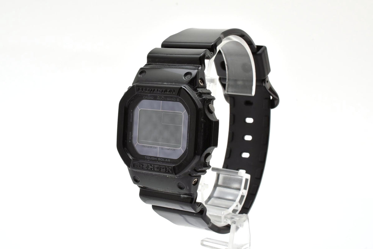 美品 CASIO カシオ G-SHOCK Gショック GW-M5610BB タフソーラー 電波 マルチバンド6 ベーシックブラック 光沢 黒 スクエア 反転液晶 メンズ 腕時計 稼働品