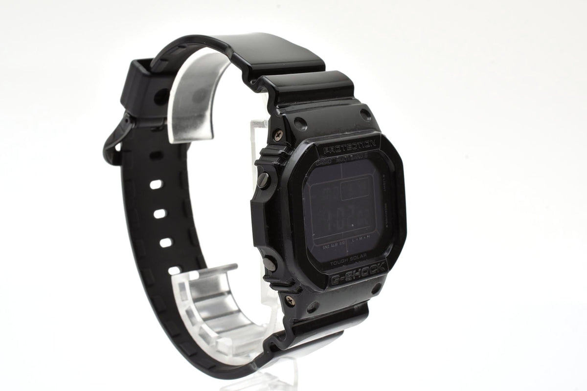 美品 CASIO カシオ G-SHOCK Gショック GW-M5610BB タフソーラー 電波 マルチバンド6 ベーシックブラック 光沢 黒 スクエア 反転液晶 メンズ 腕時計 稼働品