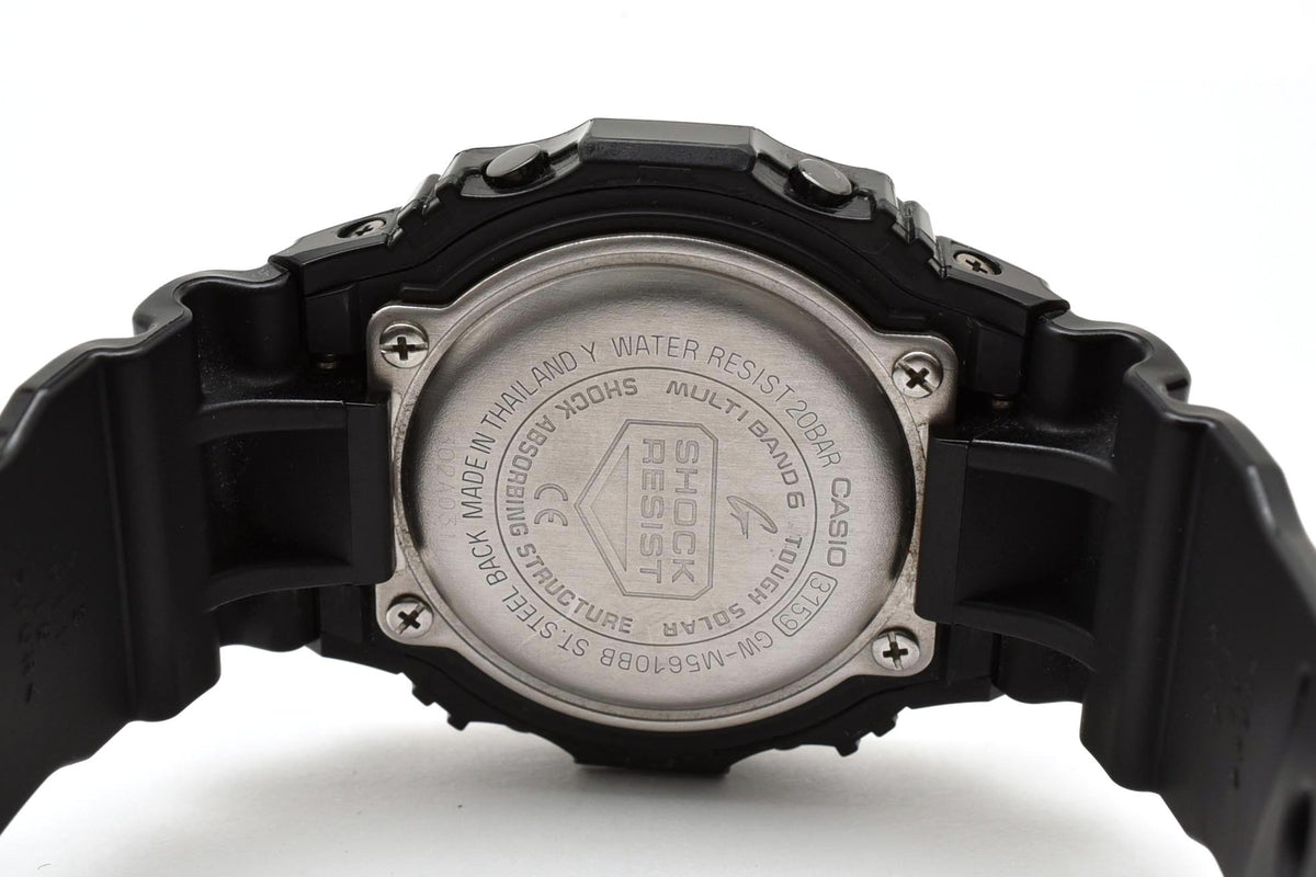 美品 CASIO カシオ G-SHOCK Gショック GW-M5610BB タフソーラー 電波 マルチバンド6 ベーシックブラック 光沢 黒 スクエア 反転液晶 メンズ 腕時計 稼働品
