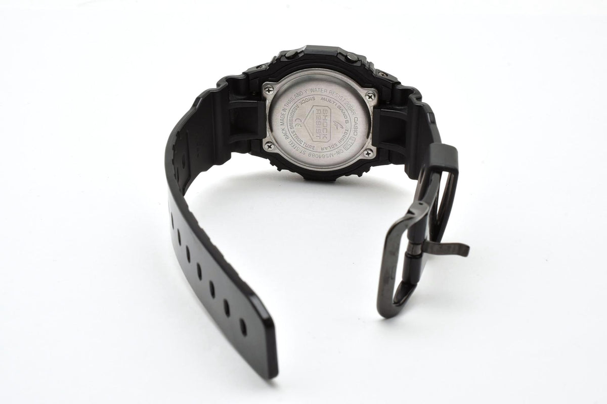 美品 CASIO カシオ G-SHOCK Gショック GW-M5610BB タフソーラー 電波 マルチバンド6 ベーシックブラック 光沢 黒 スクエア 反転液晶 メンズ 腕時計 稼働品