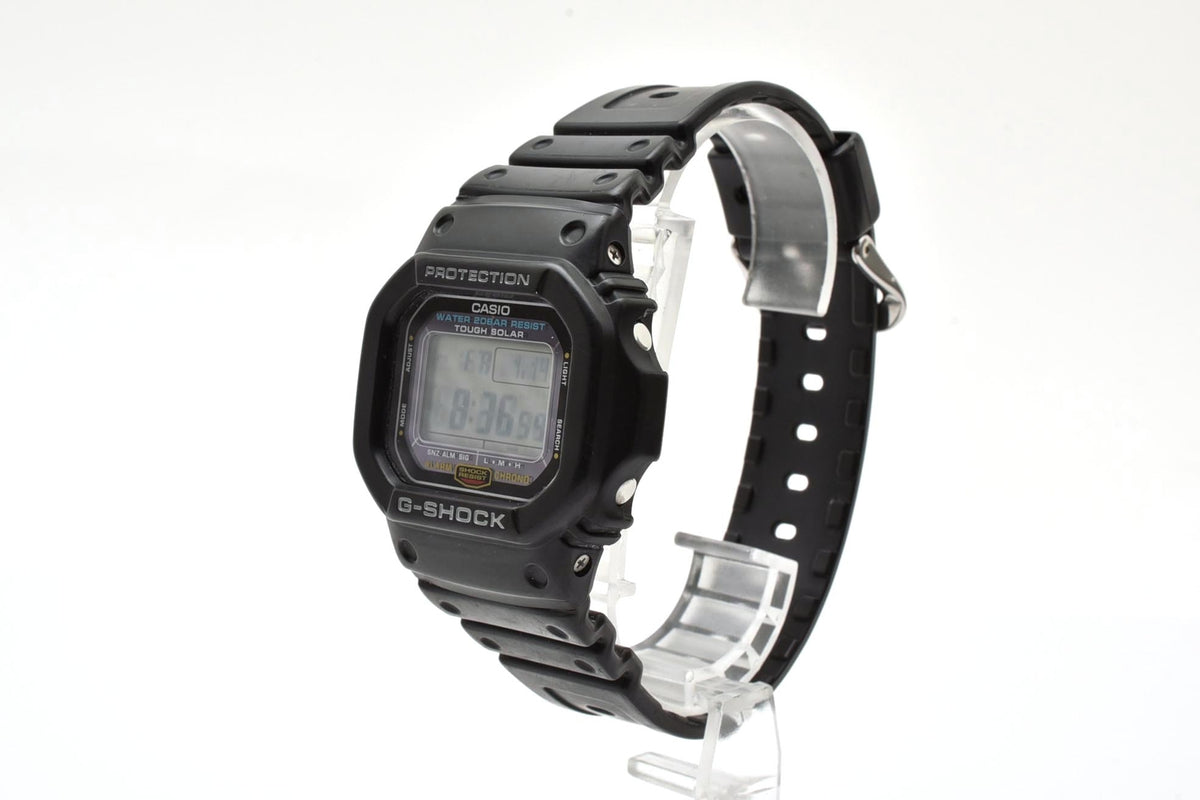 美品 CASIO カシオ G-SHOCK Gショック G-5600E タフソーラー スクエア デジタル ブラック 黒 メンズ 腕時計 稼働品