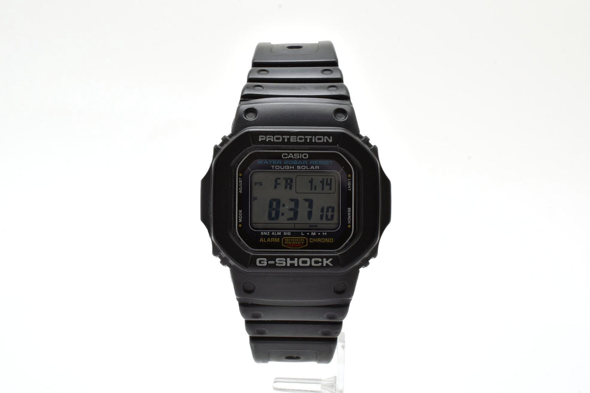 美品 CASIO カシオ G-SHOCK Gショック G-5600E タフソーラー スクエア デジタル ブラック 黒 メンズ 腕時計 稼働品