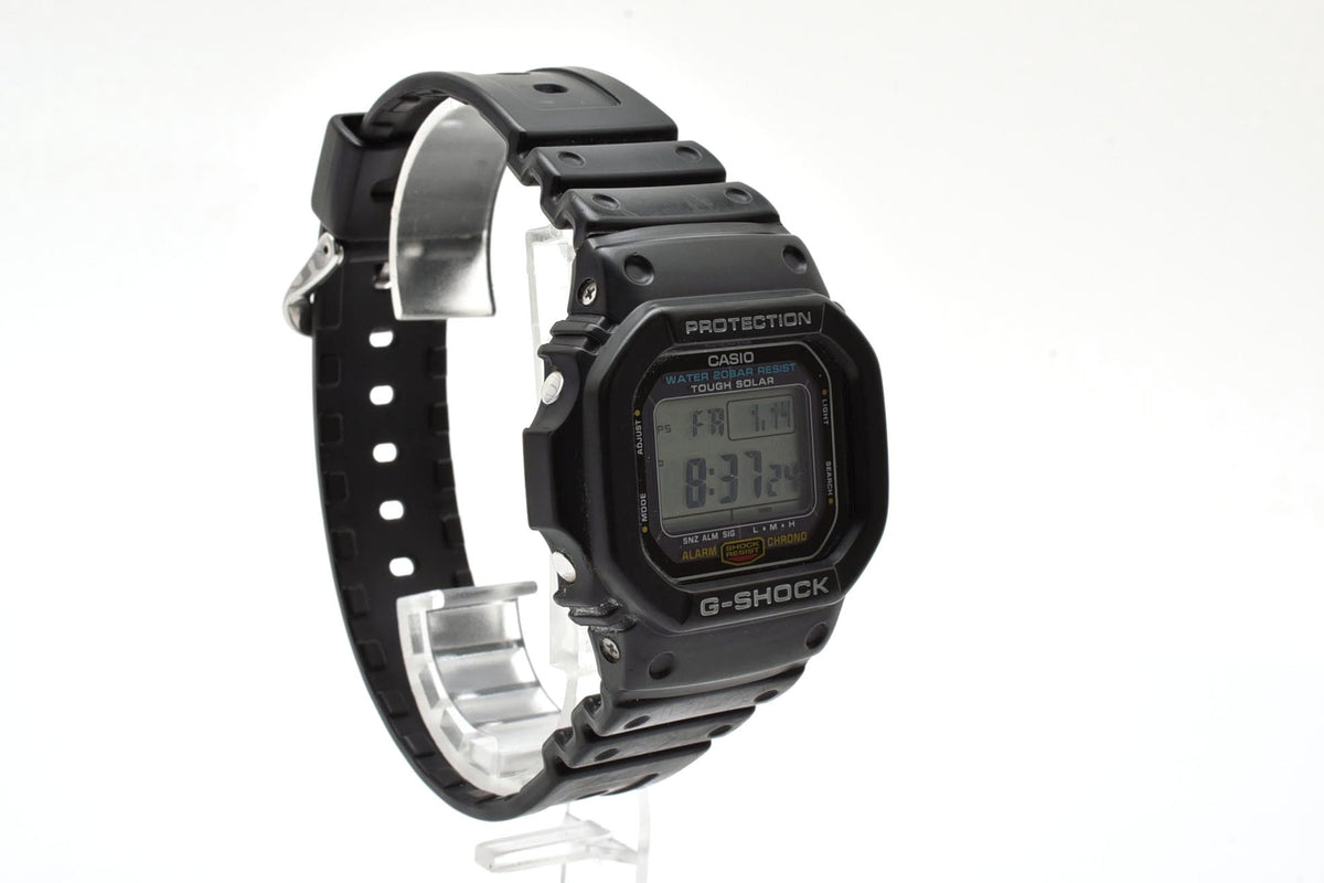 美品 CASIO カシオ G-SHOCK Gショック G-5600E タフソーラー スクエア デジタル ブラック 黒 メンズ 腕時計 稼働品