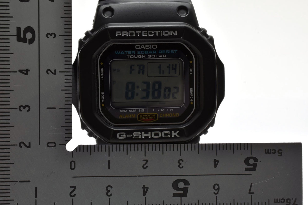 美品 CASIO カシオ G-SHOCK Gショック G-5600E タフソーラー スクエア デジタル ブラック 黒 メンズ 腕時計 稼働品