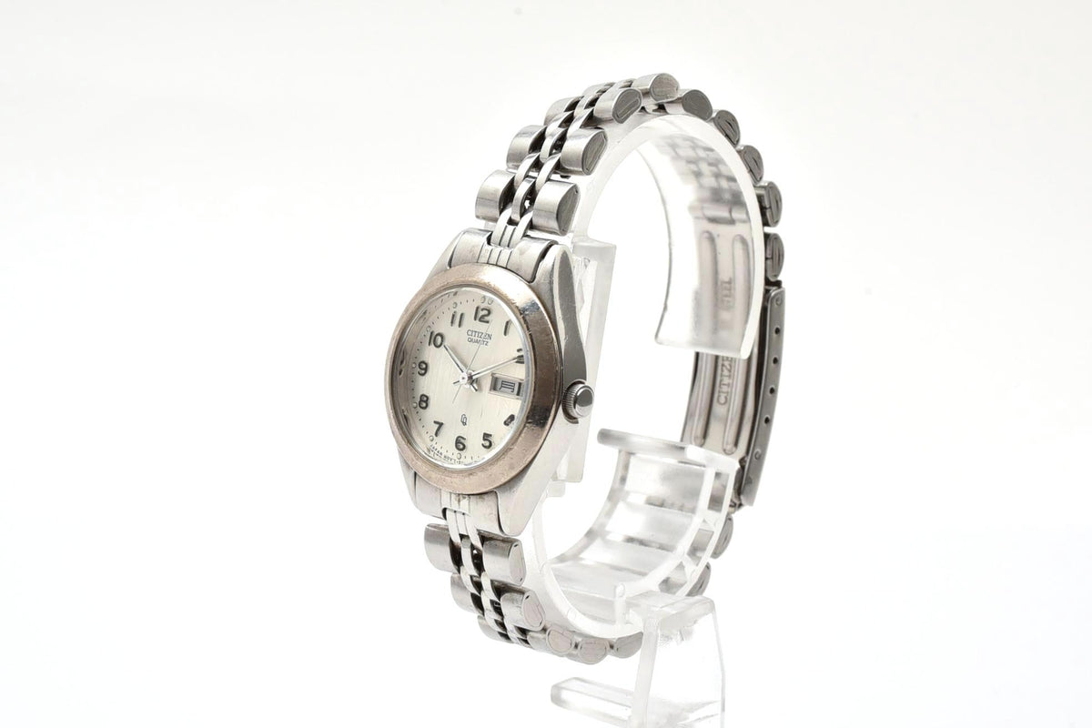 美品 CITIZEN シチズン 6000-S96419 クォーツ デイデイト アラビア数字 ステンレス レディース 腕時計 稼働品