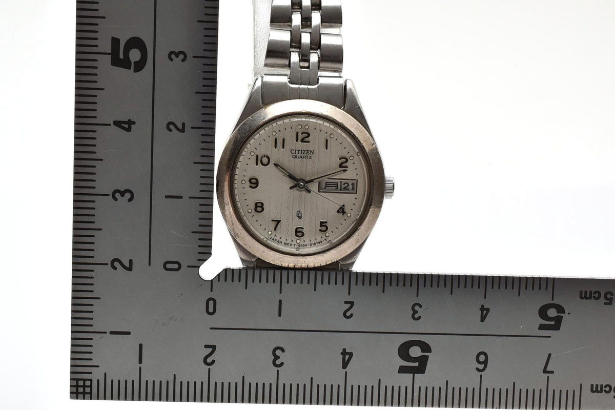美品 CITIZEN シチズン 6000-S96419 クォーツ デイデイト アラビア数字 ステンレス レディース 腕時計 稼働品