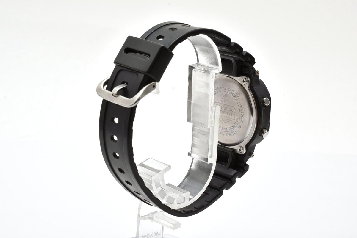 美品 CASIO カシオ G-SHOCK Gショック DW-5600BB ソリッドカラーズ オールブラック 黒 スクエア デジタル 反転液晶 メンズ 腕時計 稼働品