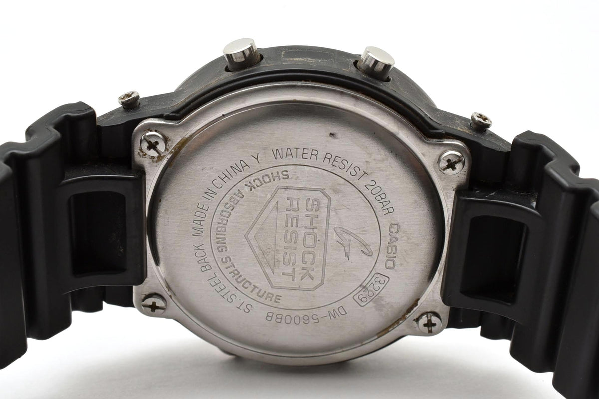 美品 CASIO カシオ G-SHOCK Gショック DW-5600BB ソリッドカラーズ オールブラック 黒 スクエア デジタル 反転液晶 メンズ 腕時計 稼働品
