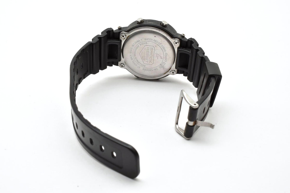 美品 CASIO カシオ G-SHOCK Gショック DW-5600BB ソリッドカラーズ オールブラック 黒 スクエア デジタル 反転液晶 メンズ 腕時計 稼働品