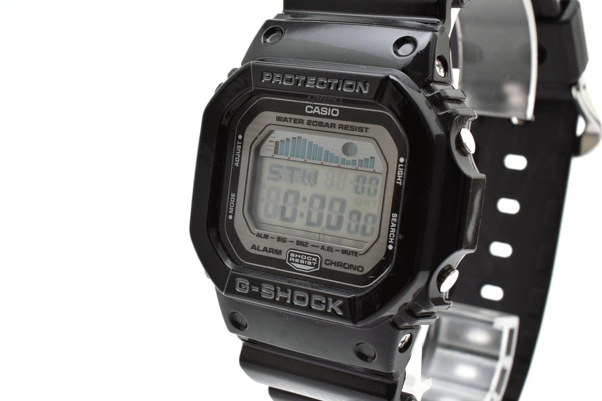 美品 CASIO カシオ G-SHOCK Gショック G-LIDE Gライド GLX-5600 タイドグラフ ムーンデータ スクエア デジタル ブラック 黒 メンズ 腕時計 稼働品