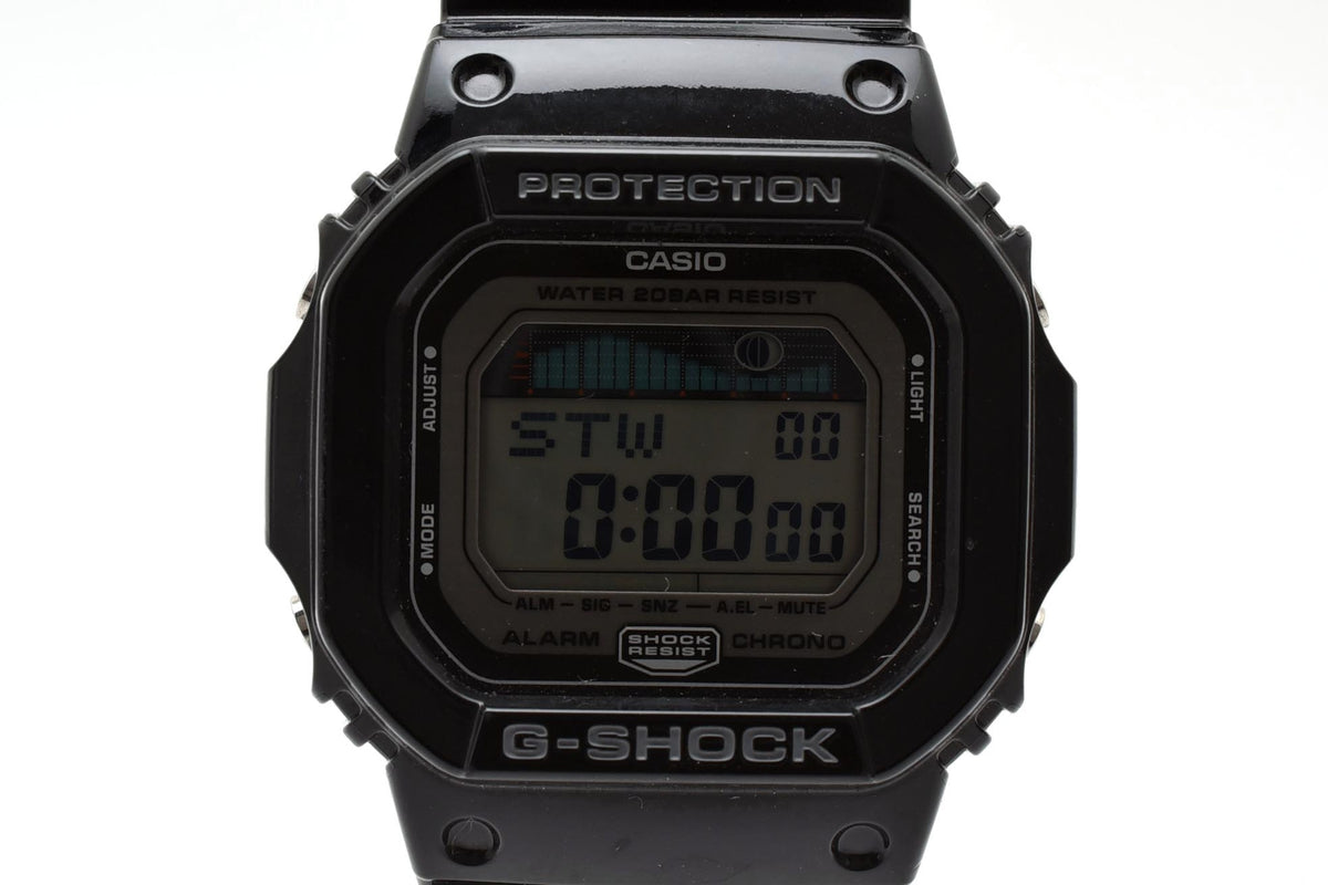 美品 CASIO カシオ G-SHOCK Gショック G-LIDE Gライド GLX-5600 タイドグラフ ムーンデータ スクエア デジタル ブラック 黒 メンズ 腕時計 稼働品