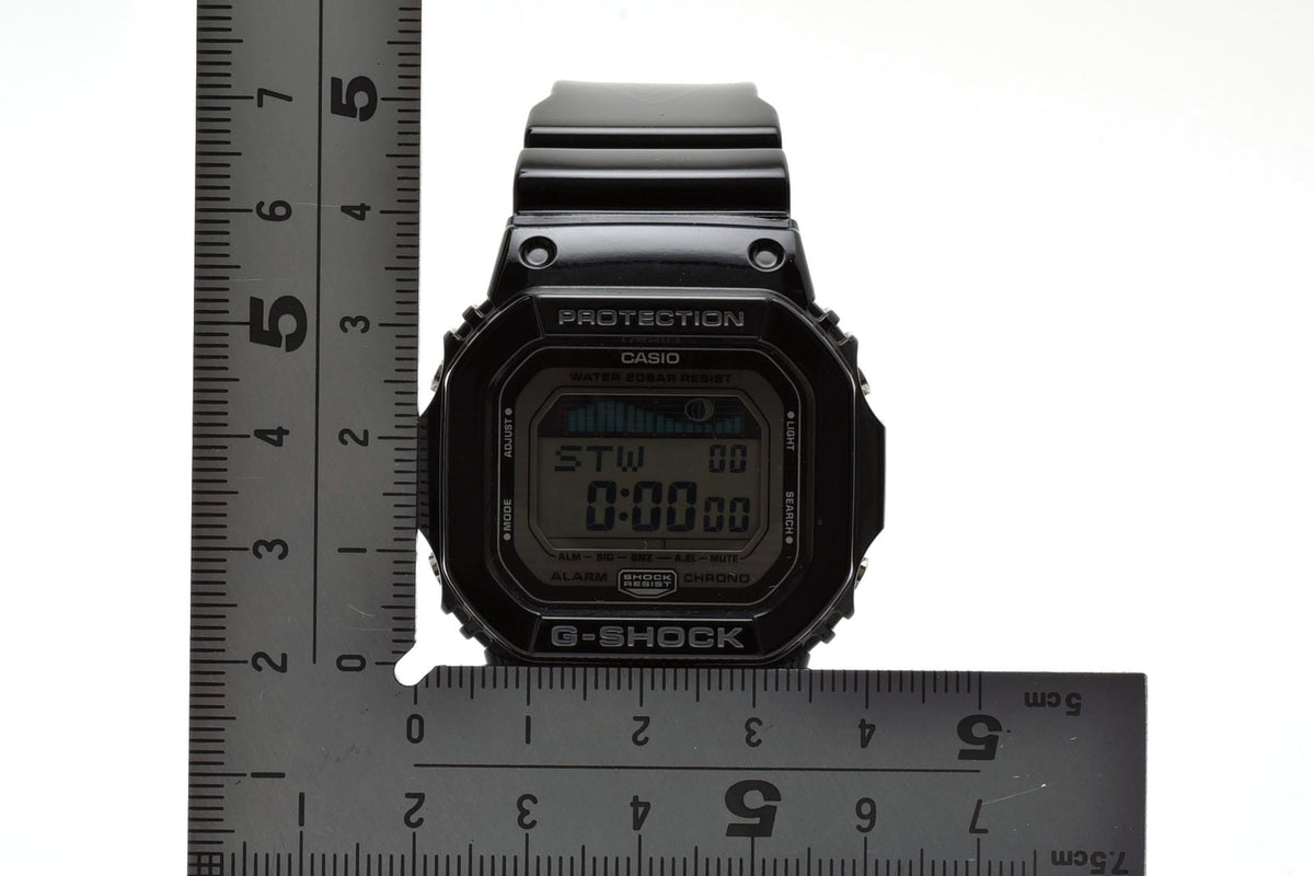 美品 CASIO カシオ G-SHOCK Gショック G-LIDE Gライド GLX-5600 タイドグラフ ムーンデータ スクエア デジタル ブラック 黒 メンズ 腕時計 稼働品