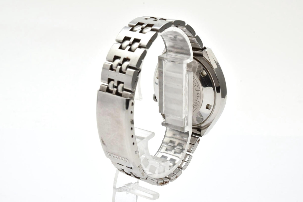 良品 CITIZEN シチズン セブンスターV2 SEVEN STAR 4-771249 自動巻き デイデイト ゴールド文字盤 トノー ステンレス ヴィンテージ 1970年代 メンズ 腕時計 稼働品
