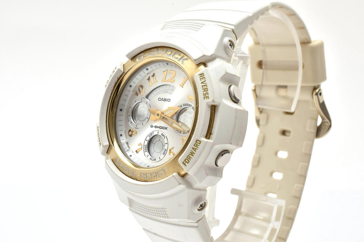 美品 CASIO カシオ G-SHOCK Gショック AW-590LV ラバーズコレクション 2007 アナデジ ホワイト 白 ゴールド 限定 メンズ 腕時計 稼働品