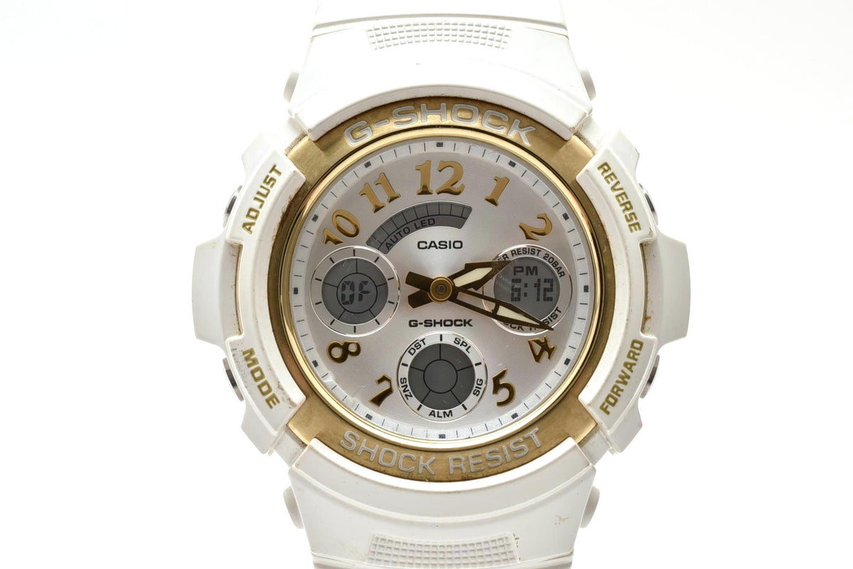 美品 CASIO カシオ G-SHOCK Gショック AW-590LV ラバーズコレクション 2007 アナデジ ホワイト 白 ゴールド 限定 メンズ 腕時計 稼働品