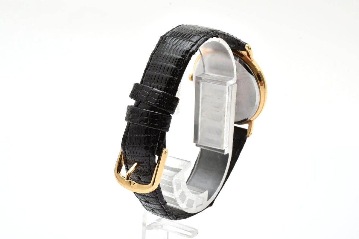 美品 SEIKO セイコー 7N01-0BH0 クォーツ 薄型 ゴールドカラー シャンパン文字盤 レザーベルト 記念刻印 1990年代 メンズ 腕時計 稼働品