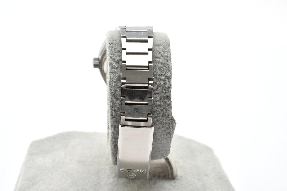 良品 RADO ラドー BERG ベルグ K126664 自動巻き デイト シルバー文字盤 ステンレス クッション型 スイス製 ヴィンテージ 1970年代 レディース 腕時計 稼働品