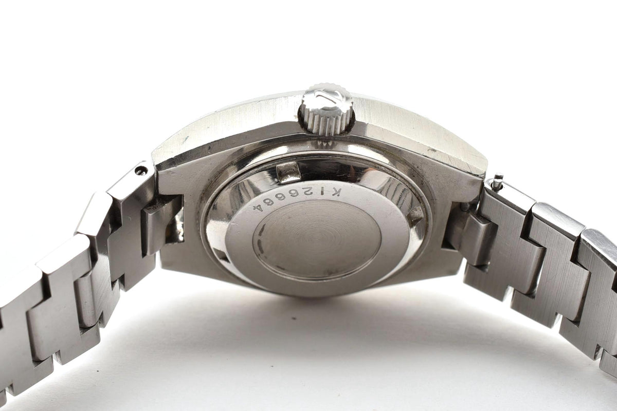 良品 RADO ラドー BERG ベルグ K126664 自動巻き デイト シルバー文字盤 ステンレス クッション型 スイス製 ヴィンテージ 1970年代 レディース 腕時計 稼働品
