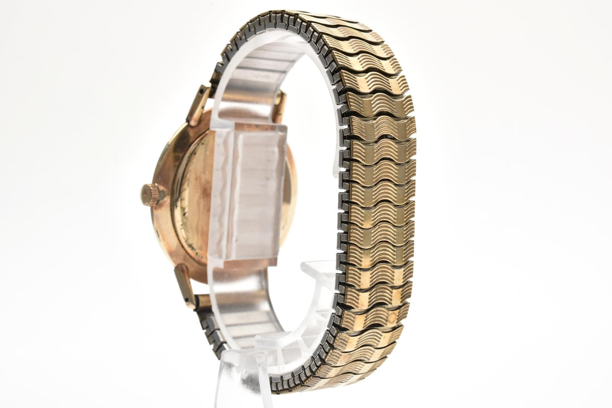 美品 CITIZEN シチズン ハイライン HL51507081 手巻き 25石 パラショック 14K GOLD FILLED シルバー文字盤 ゴールド 伸縮ブレス ヴィンテージ 1960年代 メンズ 腕時計 稼働品