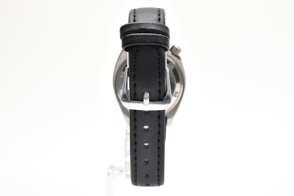 美品 CITIZEN シチズン SPALDING スポルディング 3600-396901 クォーツ デイデイト ダイバースタイル ブラック文字盤 回転ベゼル ヴィンテージ 1980年代 ユニセックス 腕時計 稼働品