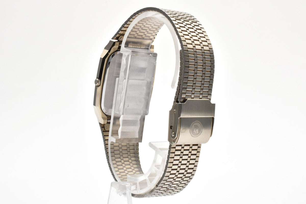 美品 CITIZEN シチズン エクシード 5639-F61524 クォーツ スクエア コンビ ゴールド文字盤 メッシュブレス ヴィンテージ 1980年代 ユニセックス 腕時計 稼働品