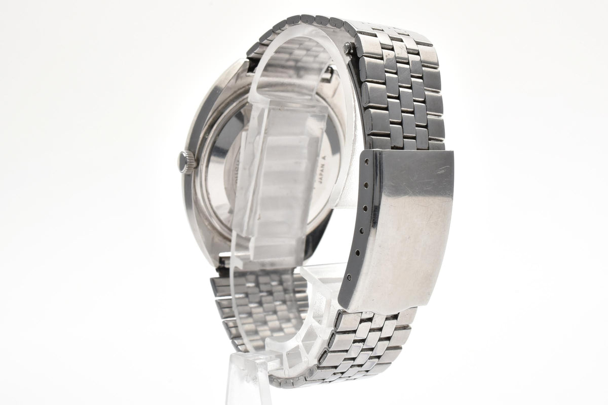 美品 SEIKO セイコー ロードマチック 5606-7140 自動巻き 23石 デイデイト ブラック文字盤 ステンレス クッションケース ヴィンテージ 1971年 メンズ 腕時計 稼働品