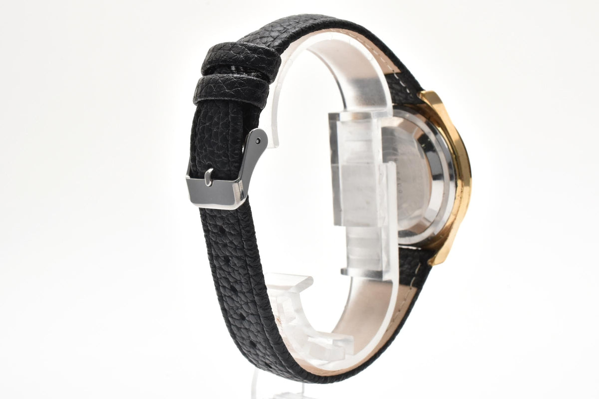 美品 SEIKO セイコー スポーツマチック5 6619-7020 自動巻き 21石 デイデイト ホワイト文字盤 ゴールドカラー レザーベルト ヴィンテージ 1965年 メンズ 腕時計 稼働品