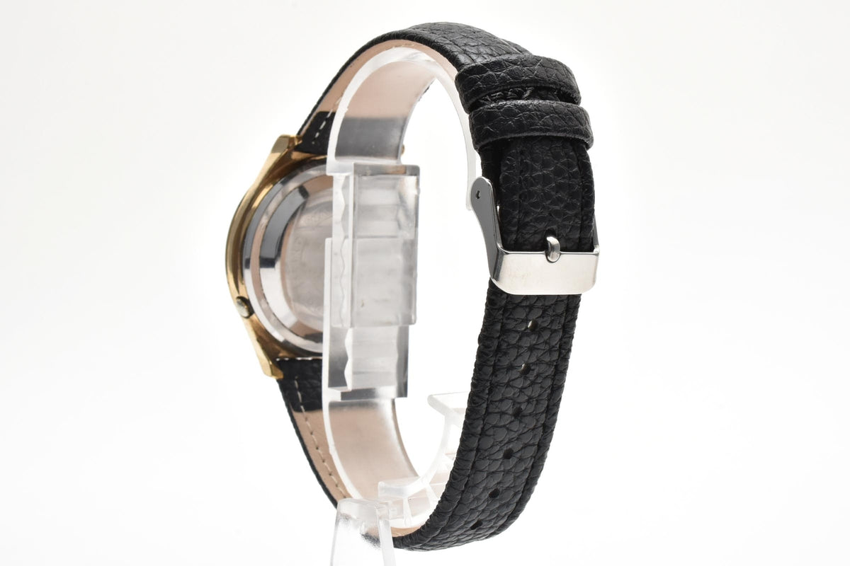 美品 SEIKO セイコー スポーツマチック5 6619-7020 自動巻き 21石 デイデイト ホワイト文字盤 ゴールドカラー レザーベルト ヴィンテージ 1965年 メンズ 腕時計 稼働品