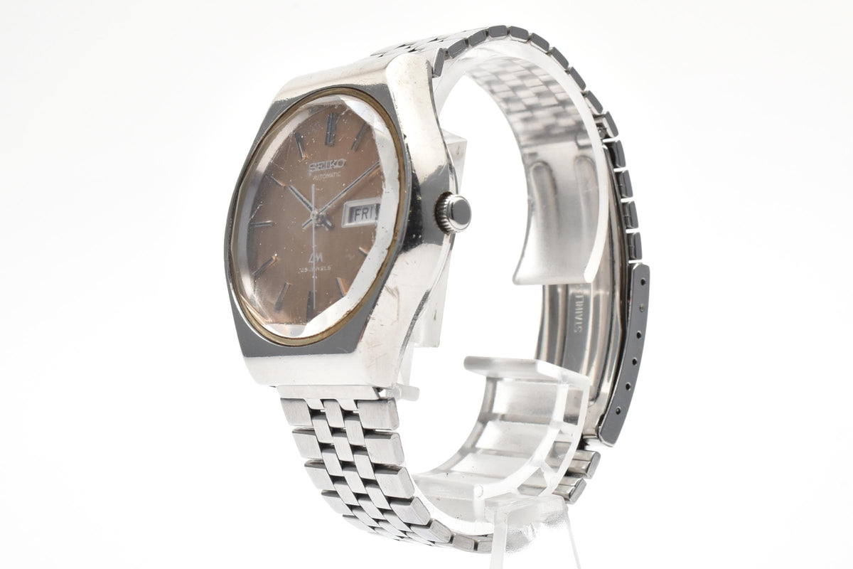 美品 SEIKO セイコー ロードマチック 5606-8100 自動巻き 23石 デイデイト カッパーゴールド文字盤 ステンレス ヴィンテージ 1975年 メンズ 腕時計 稼働品