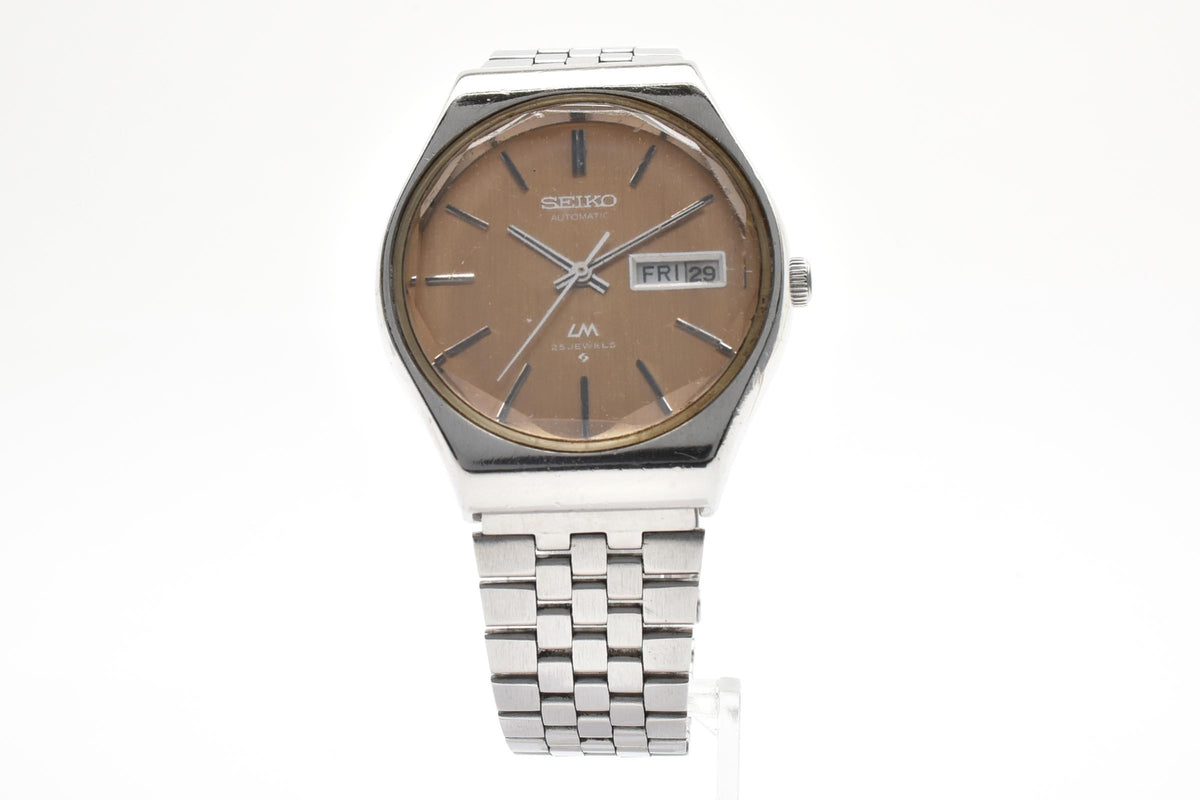 美品 SEIKO セイコー ロードマチック 5606-8100 自動巻き 23石 デイデイト カッパーゴールド文字盤 ステンレス ヴィンテージ 1975年 メンズ 腕時計 稼働品