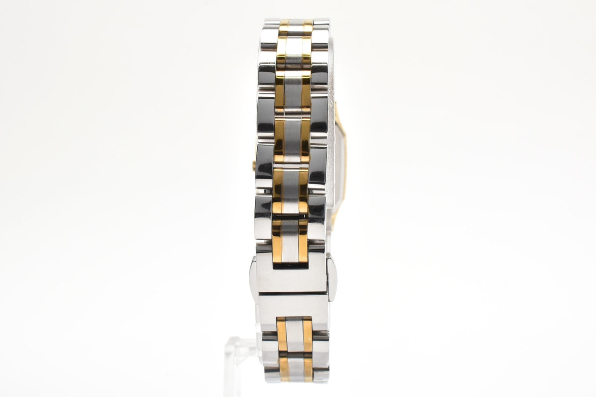 美品 SEIKO セイコー エクセリーヌ 8420-5750 クォーツ コンビ レクタングラー ゴールドカラー シャンパン文字盤 1980年代 レディース 腕時計 稼働品