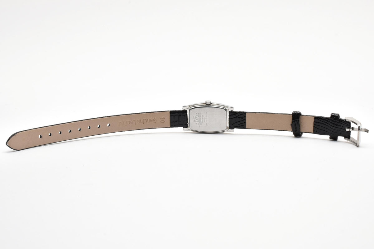美品 SEIKO LUKIA セイコー ルキア 1F20-0BK0 クォーツ トノー型 ラインストーンベゼル ホワイト文字盤 レザーベルト 10気圧防水 レディース 腕時計 稼働品