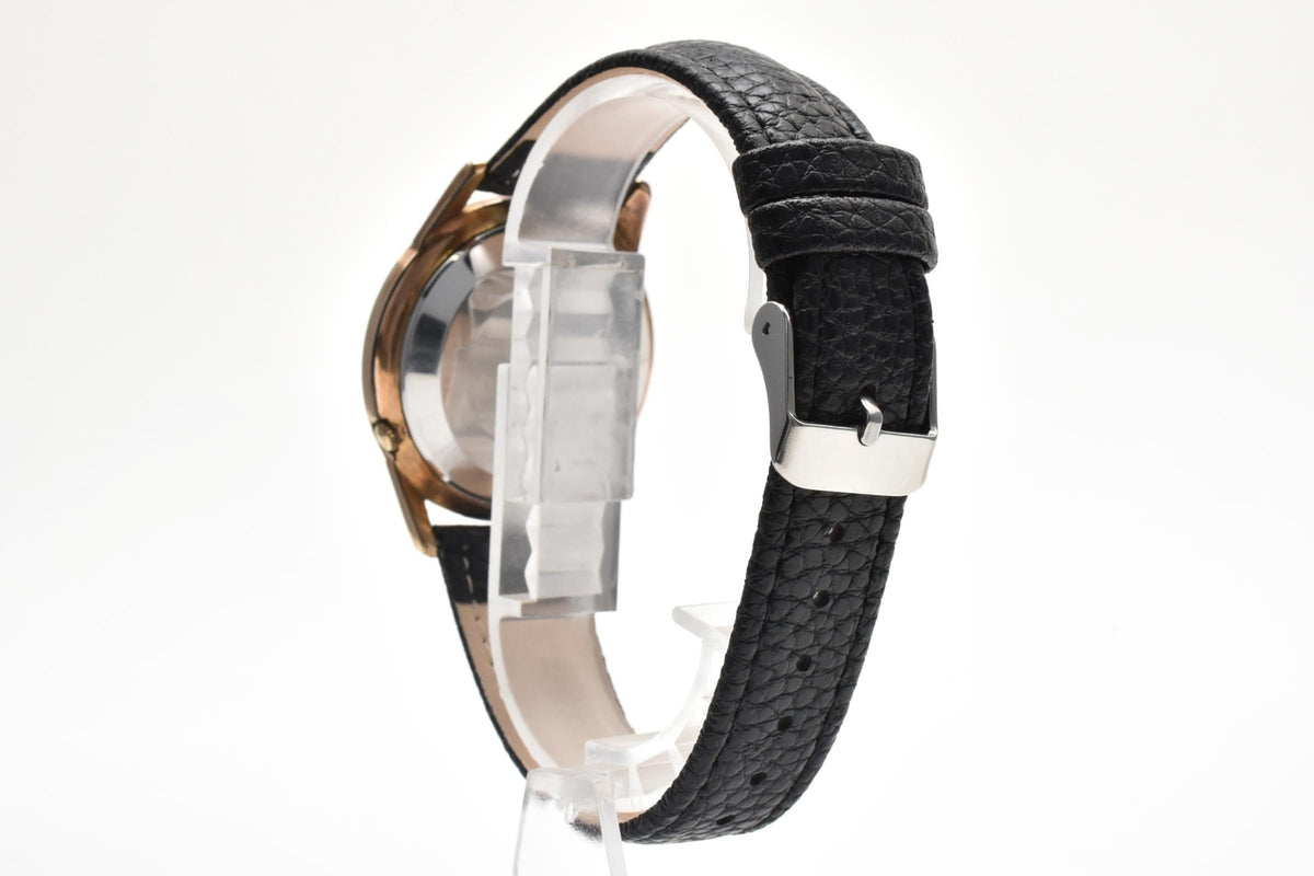 良品 SEIKO セイコー スポーツマチック カレンダー 15037D 自動巻き 17石 ダイヤショック デイト シルバー文字盤 EGP 金メッキ レザーベルト ヴィンテージ 1960年代 メンズ 腕時計 稼働品