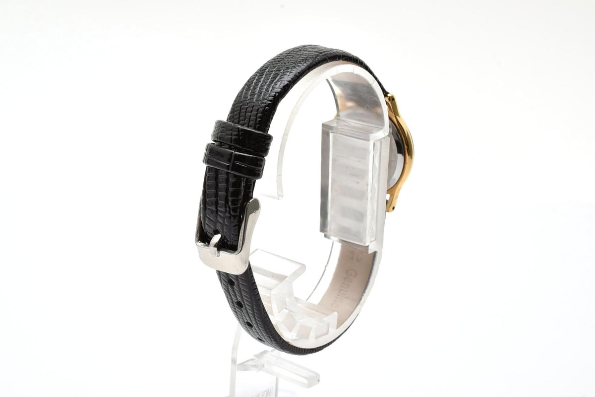 美品 SEIKO セイコー エクセリーヌ 2J31-0A50 クォーツ コンビ ホワイト文字盤 アラビア数字 レザーベルト 1990年代 レディース 腕時計 稼働品