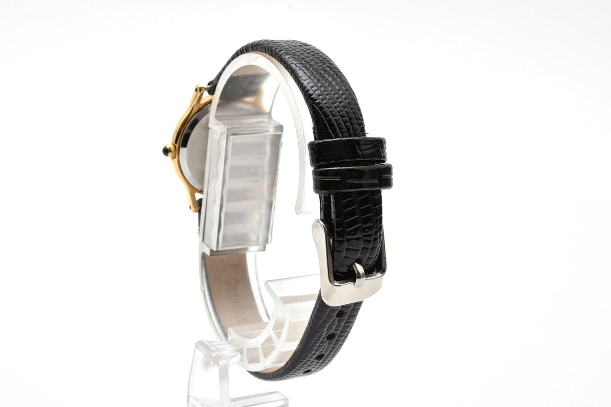 美品 SEIKO セイコー エクセリーヌ 2J31-0A50 クォーツ コンビ ホワイト文字盤 アラビア数字 レザーベルト 1990年代 レディース 腕時計 稼働品