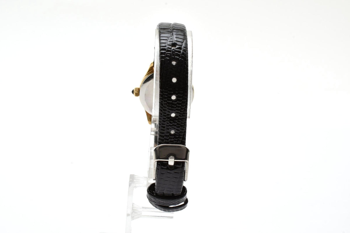 美品 LONGINES ロンジン 717-4302 クォーツ ゴールドカラー ラウンド シャンパン文字盤 レザーベルト スイス製 ヴィンテージ 1980年代 レディース 腕時計 稼働品