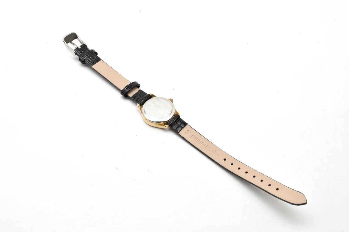 美品 LONGINES ロンジン 717-4302 クォーツ ゴールドカラー ラウンド シャンパン文字盤 レザーベルト スイス製 ヴィンテージ 1980年代 レディース 腕時計 稼働品