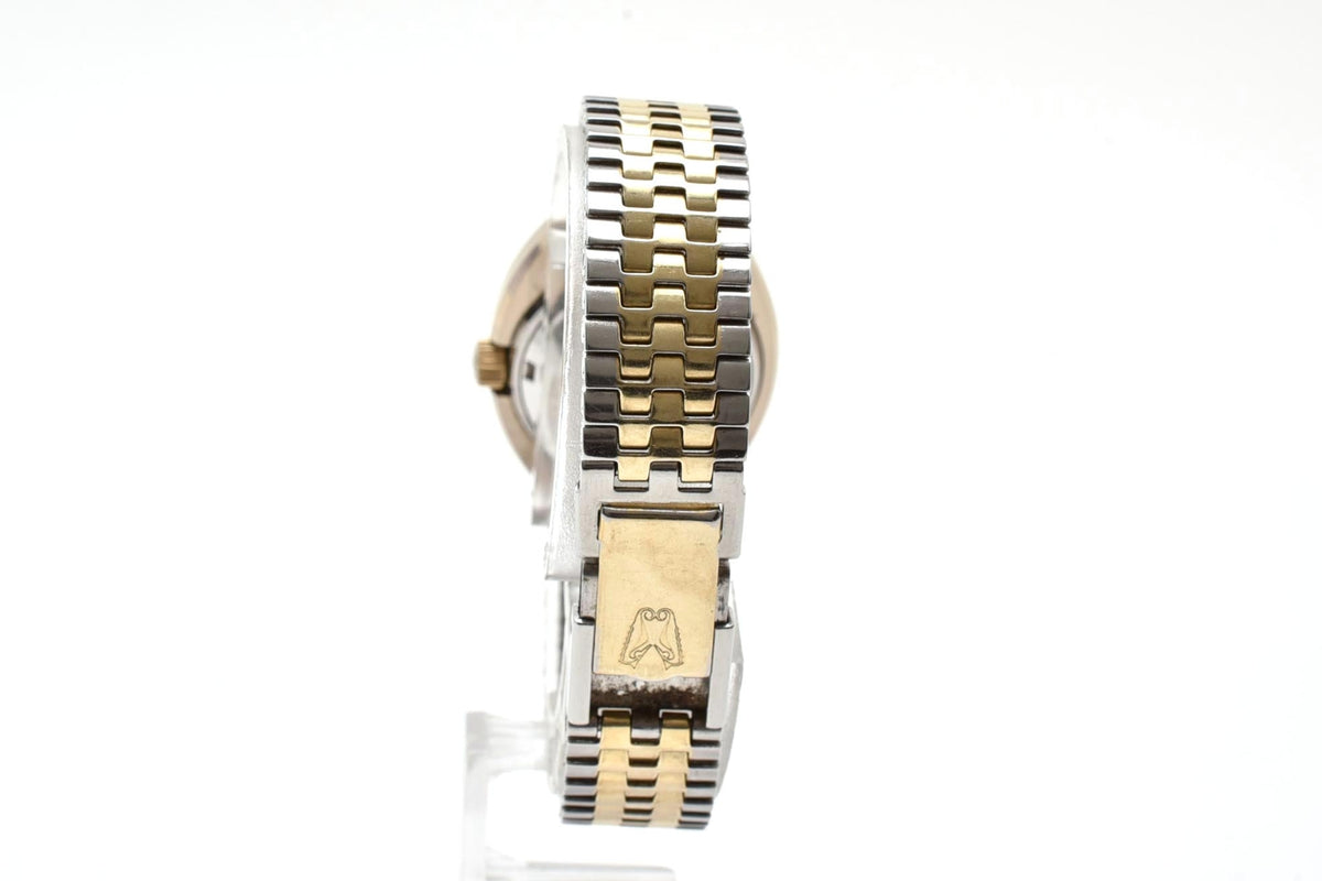 美品 RADO ラドー バルボア 891493A 自動巻き デイト シルバー文字盤 ゴールドカラー コンビブレス トノー スイス製 ヴィンテージ 1970年代 レディース 腕時計 稼働品